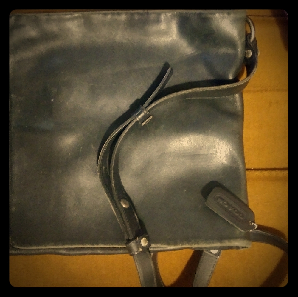 Vintage Mens Coach leather messenger